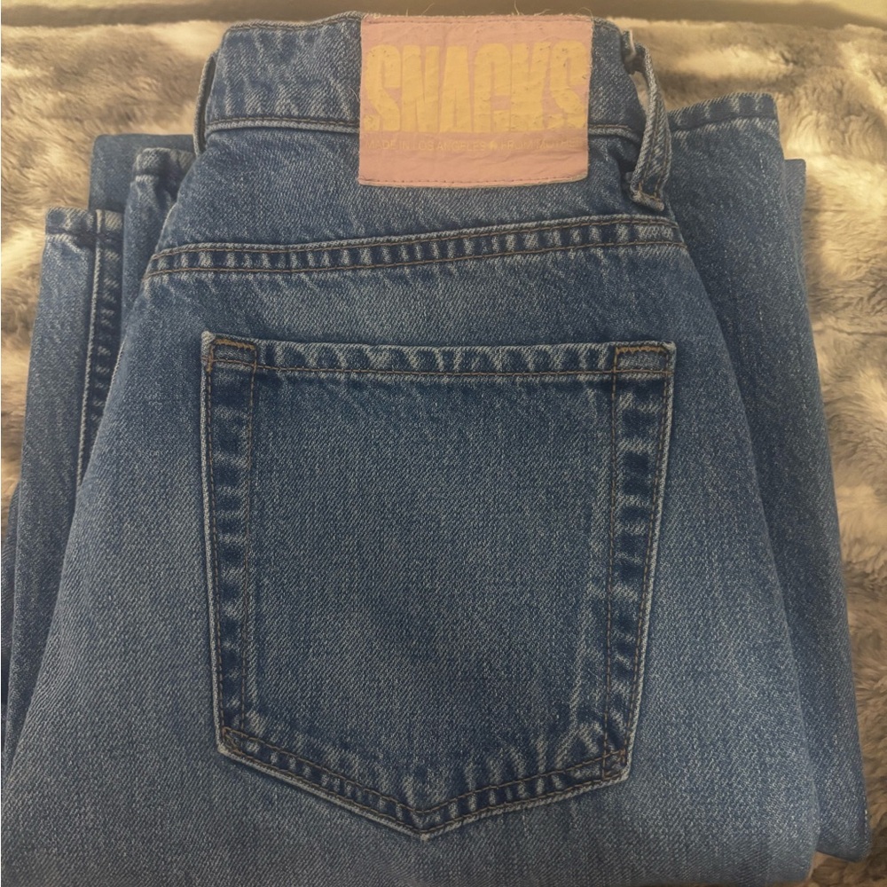 Classic Blue Straight Leg Jeans with Indigo Wash